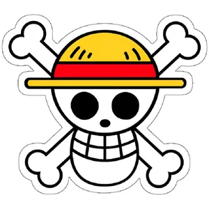 استیکر مدل Straw hat jolly roger