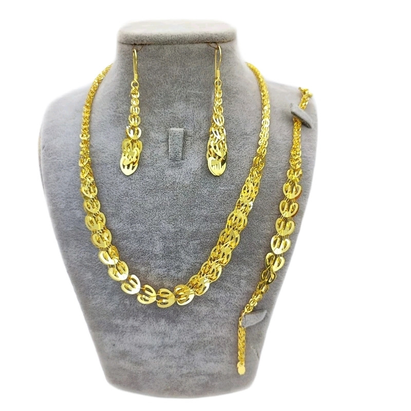 نیم ست طلا 18 عیار زنانه شیدگلد مدل پولکی