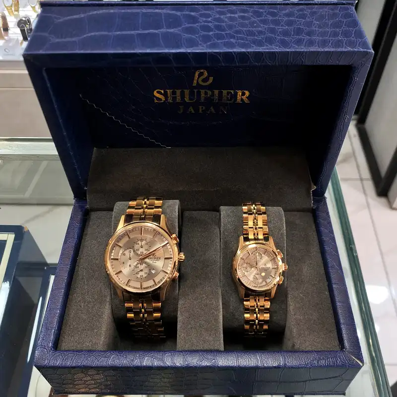 ست ساعت مچی عقربه ای زنانه و مردانه شوپیر مدل GL176A016