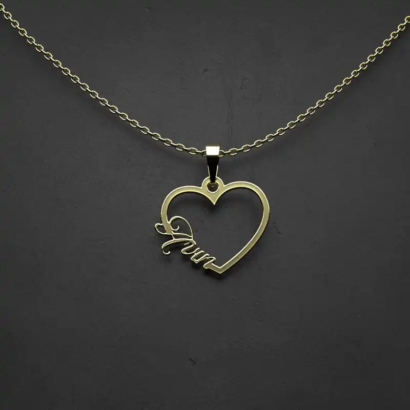 گردنبند طلا 18 عیار زنانه مدوپد مدل اسم آوین avin کد HE2-1-1280