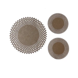 ست رومیزی 3 تکه مدل اکلیلی طرح آفتابگردان کد 5331