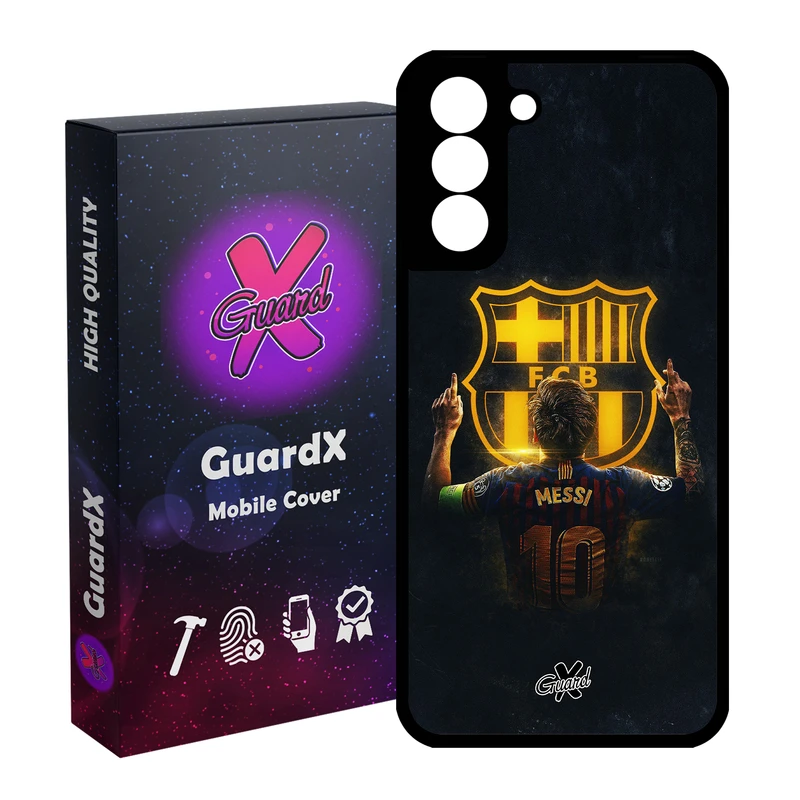 کاور گارد ایکس طرح Messi مدل Glass10196 مناسب برای گوشی موبایل سامسونگ Galaxy S21 FE