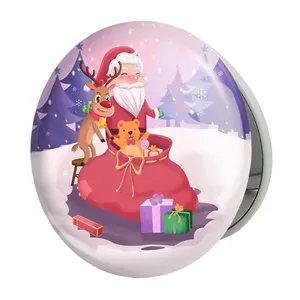 آینه جیبی خندالو طرح کریسمس Christmas مدل تاشو کد 22162 