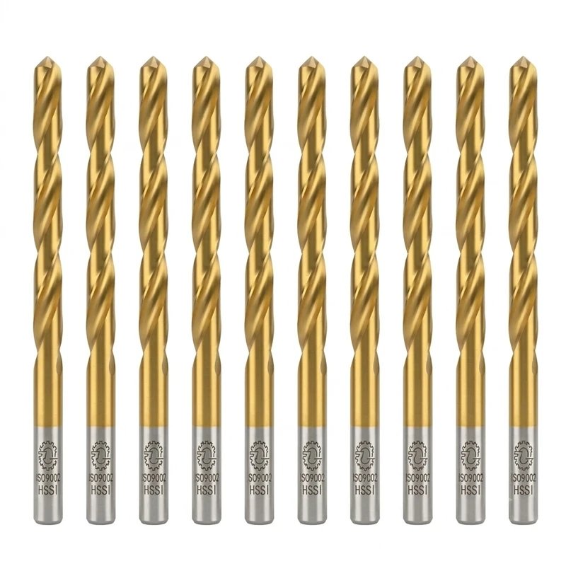 مته فلز تی جی مدل HSS Titanium سایز 9 میلی‌متر مجموعه 10 عددی 