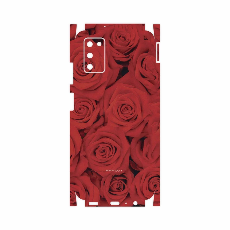 برچسب پوششی ماهوت مدل Red-Flower-FullSkin مناسب برای گوشی موبایل سامسونگ Galaxy A03S