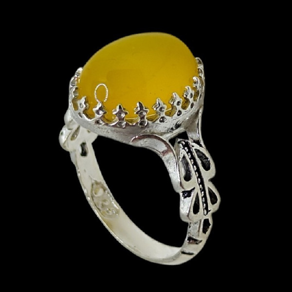 انگشتر نقره مردانه مدل سنگ شرف الشمس رکاب اسپرت صفوی کد 1000