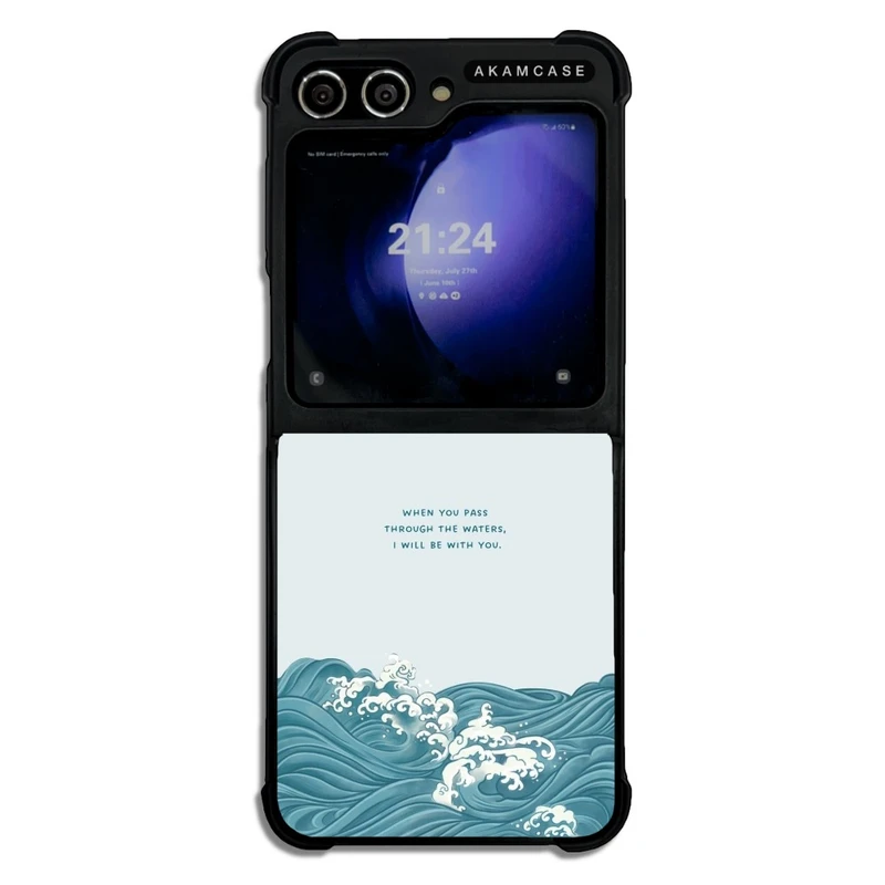 کاور آکام مدل AMC-WSGZFLIP5-BLUE-23 مناسب برای گوشی موبایل سامسونگ Galaxy Z Flip 5