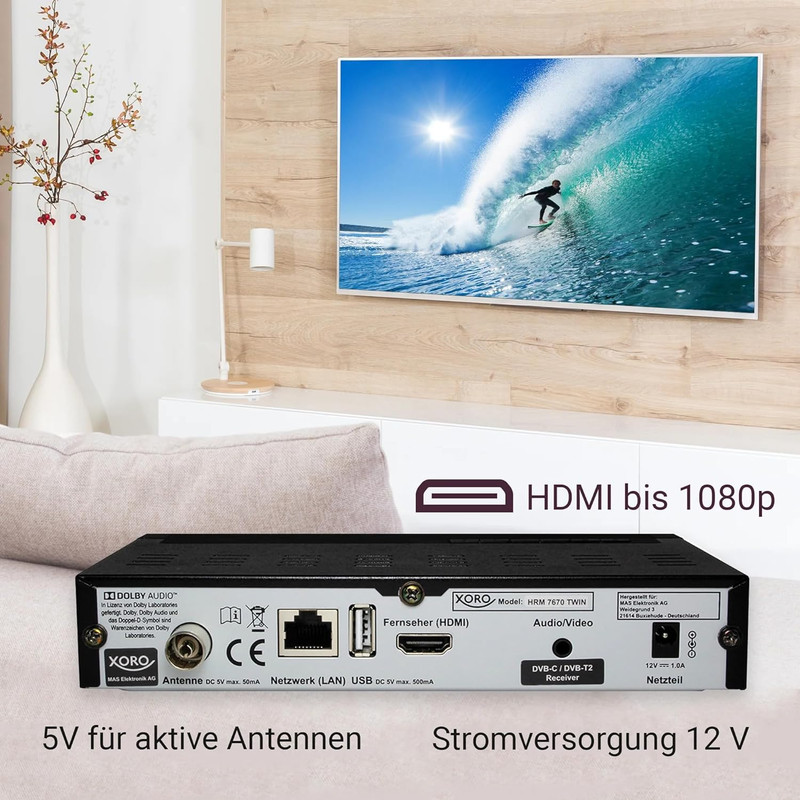 گیرنده دیجیتال DVB-T اورو مدل HRM 7670 TWIN