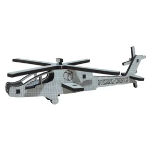 پازل چوبی سه بعدی طرح هلیکوپتر مدل PERSHANG کد 002