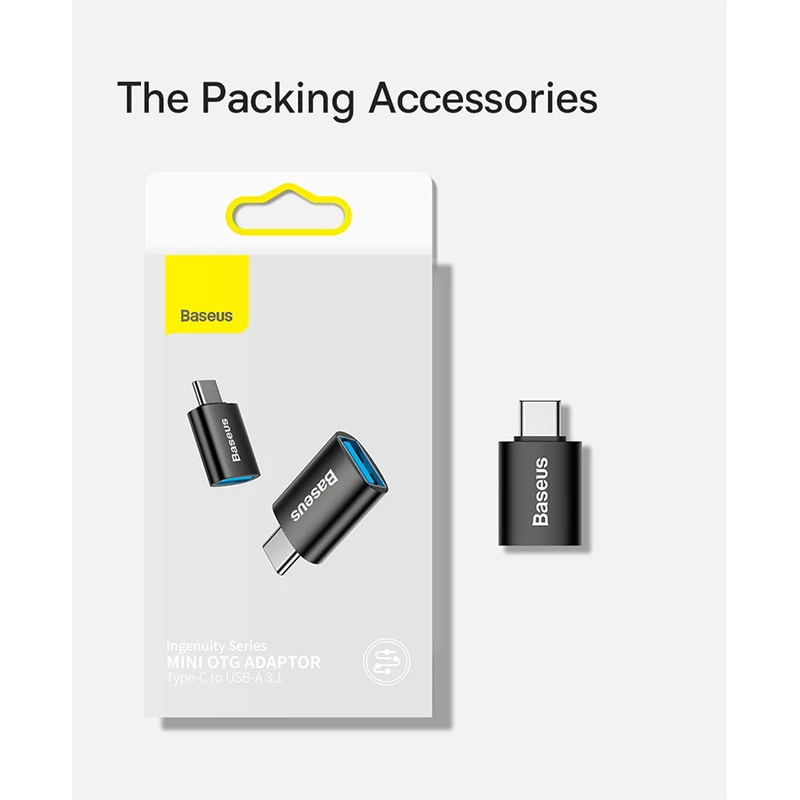 عکس شماره 12 : مبدل usb-c به usb 3.1 بیسوس مدل 10gbps-otg