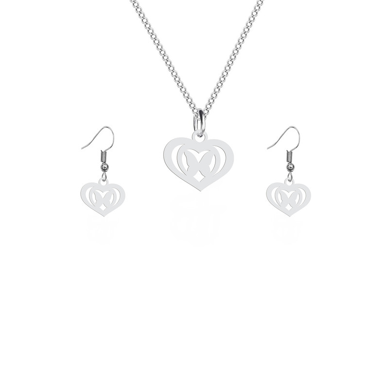 نیم ست زنانه هایکا طرح قلب و پروانه مدل s.ha1-22