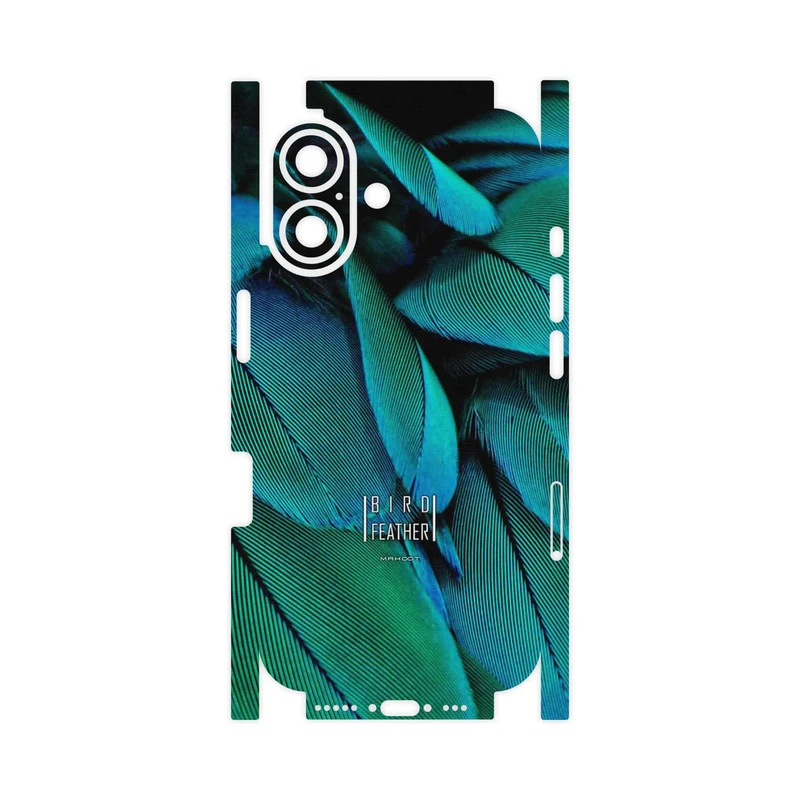 برچسب پوششی ماهوت مدل Green Feather-FullSkin مناسب برای گوشی موبایل اپل iPhone 16