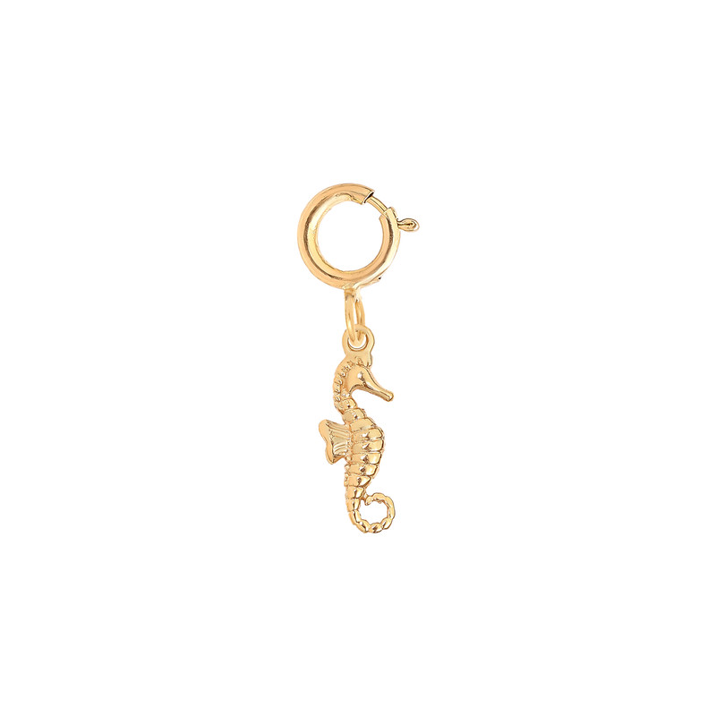 آویز گردنبند طلا 18 عیار زنانه ماوی گالری طرح اسب دریایی