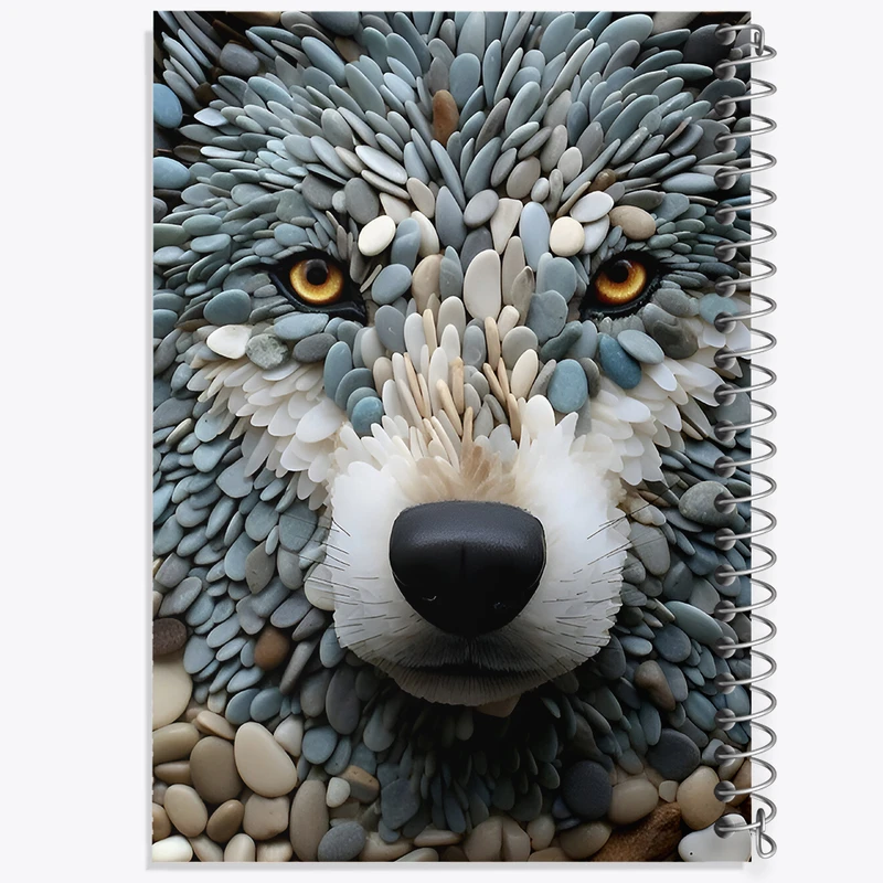 دفتر مشق 100 برگ خندالو طرح گرگ سنگی کد F7620