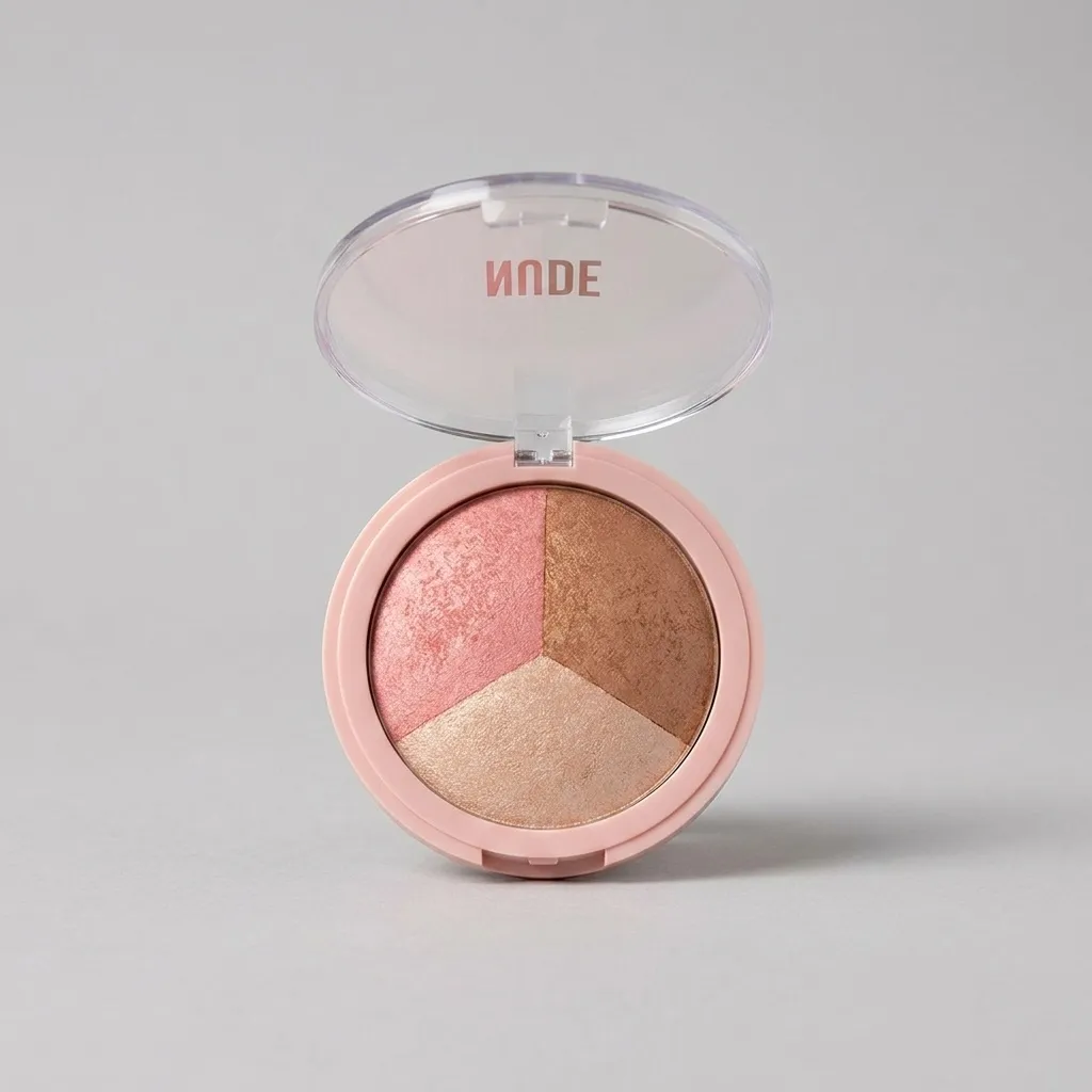 پالت آرایش و هایلایتر صورت گلدن رز مدل NUDE LOOK