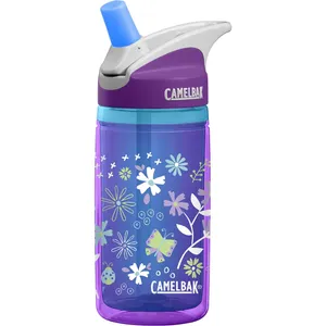 قمقمه کودک کمل بک مدل Eddy Kids Insulated Purple Flowers ظرفیت 0.4 لیتر