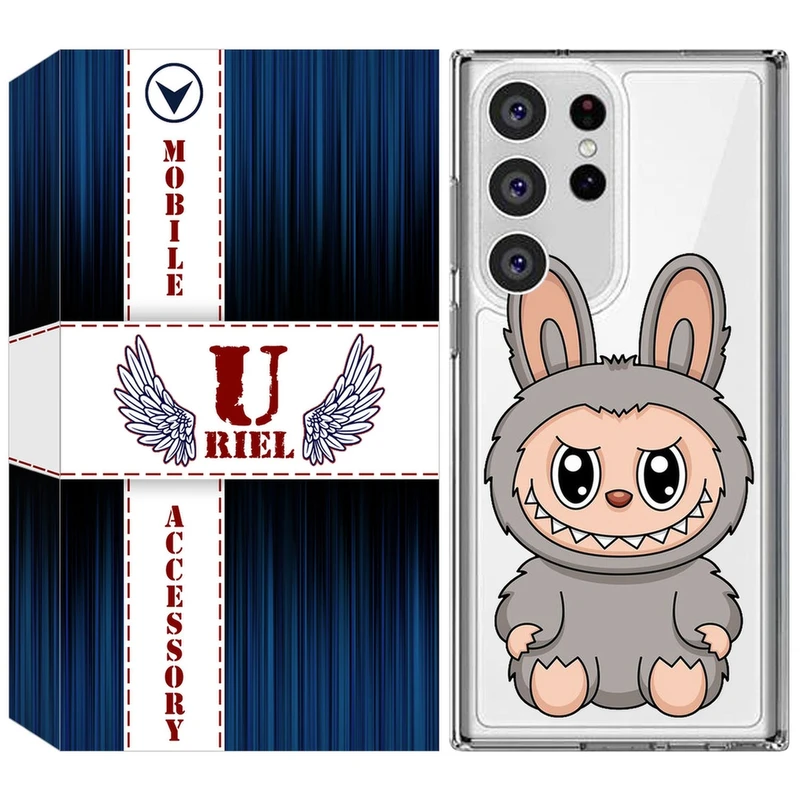 کاور یوریل قاب مدل Clear کد 142 طرح لبوبو مناسب برای گوشی موبایل سامسونگ Galaxy S23 Ultra