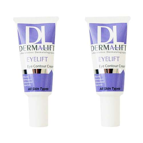 کرم دور چشم درمالیفت مدل Eyelift Eye Contour حجم 20 میلی لیتر بسته دو عددی