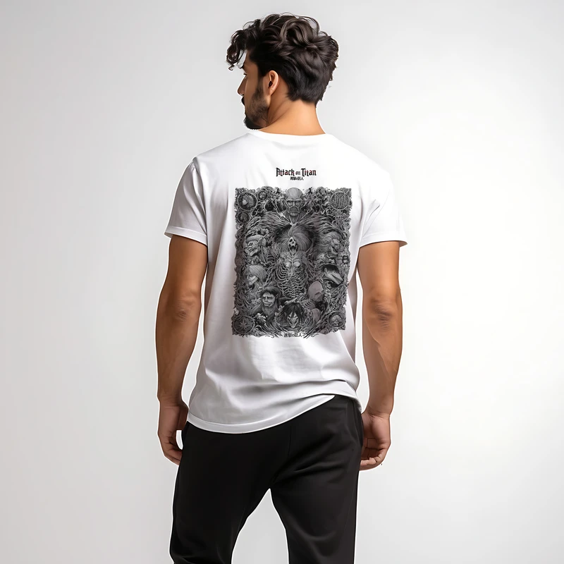 تی شرت آستین کوتاه مردانه مدل 14020828c رنگ سفید