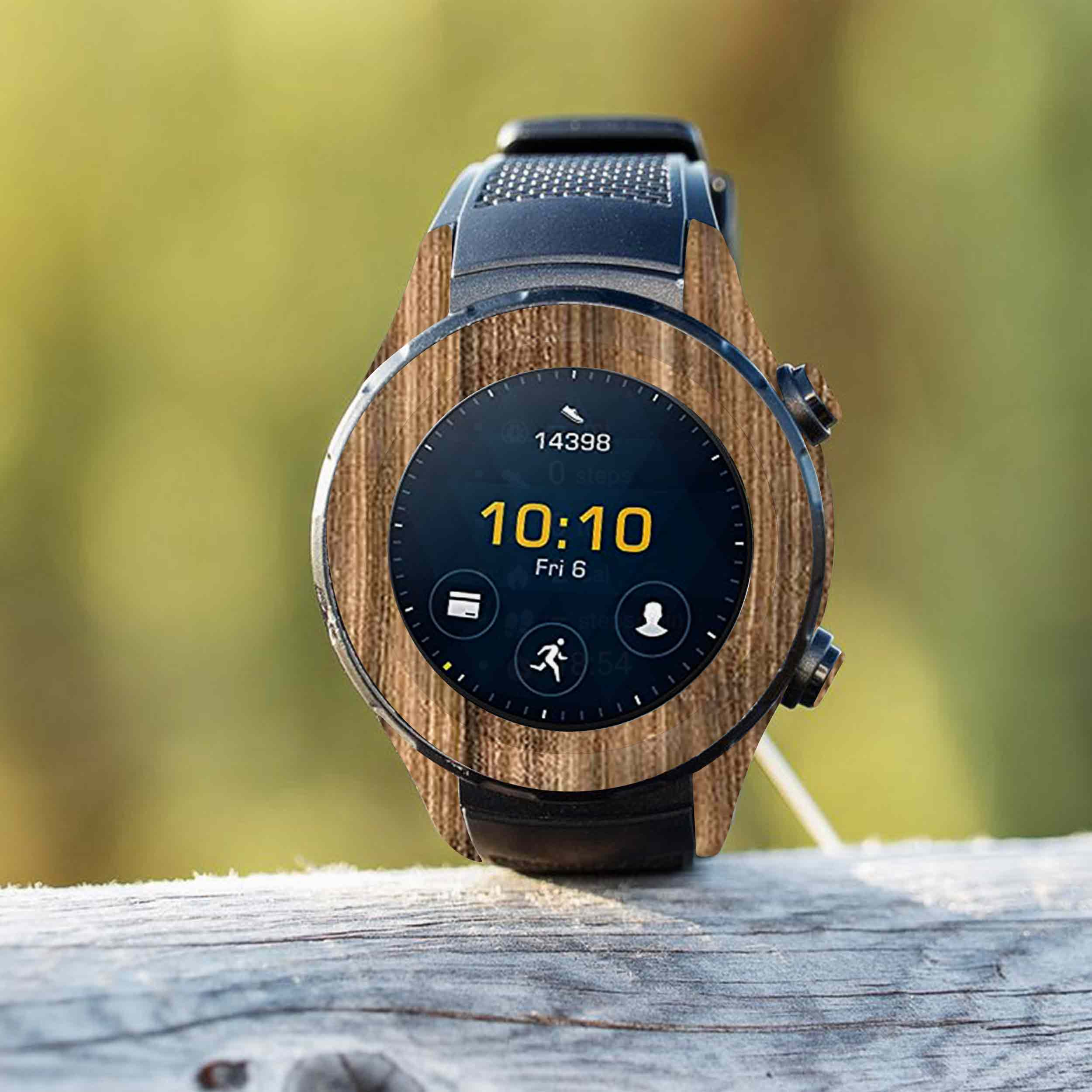 برچسب ماهوت طرح Light-Walnut-Wood مناسب برای ساعت هوشمند هوآوی Watch 2