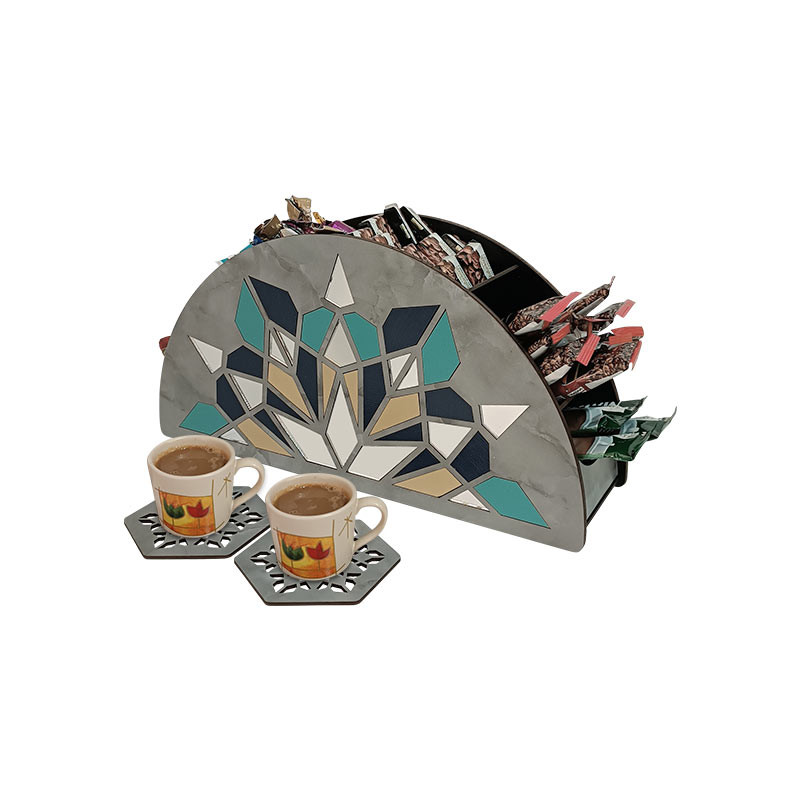 جعبه پذیرایی طرح لاکچری باکس مدل MK001-A-D مجموعه 5 عددی
