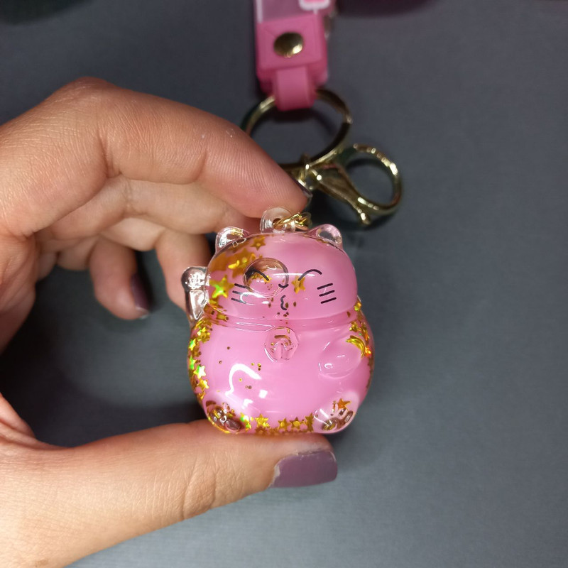 جاکلیدی دخترانه مدل آکواریومی طرح گربه کد 01