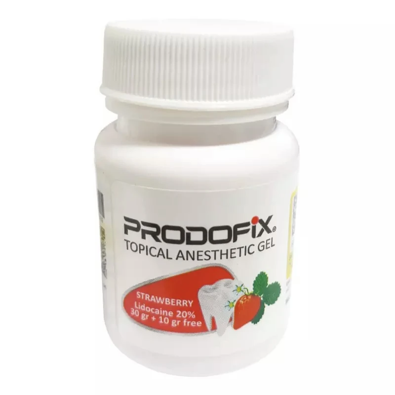 ژل بی حسی دندانپزشکی پرودوفیکس مدل توت فرنگی وزن 40 گرم
