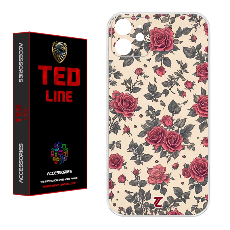 کاور تدلاین طرح گل رز کد 1223 مناسب برای گوشی موبایل اپل Iphone 11