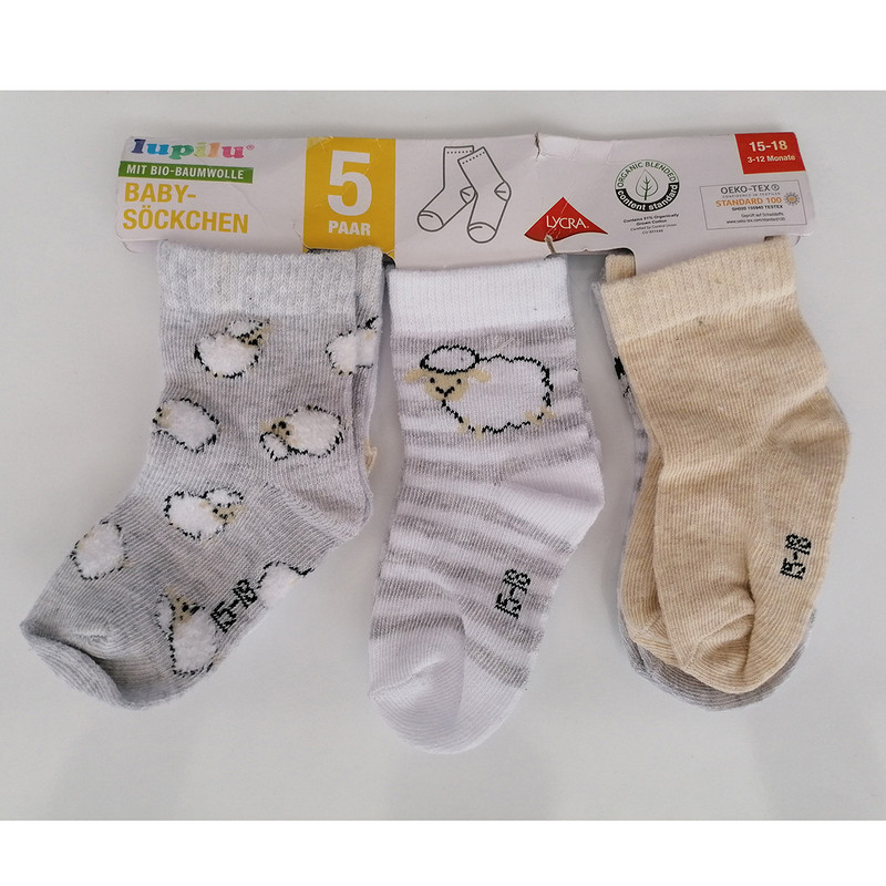 قیمت و خرید جوراب ساق بلند نوزادی لوپیلو مدل 9791593 مجموعه 5 عددی