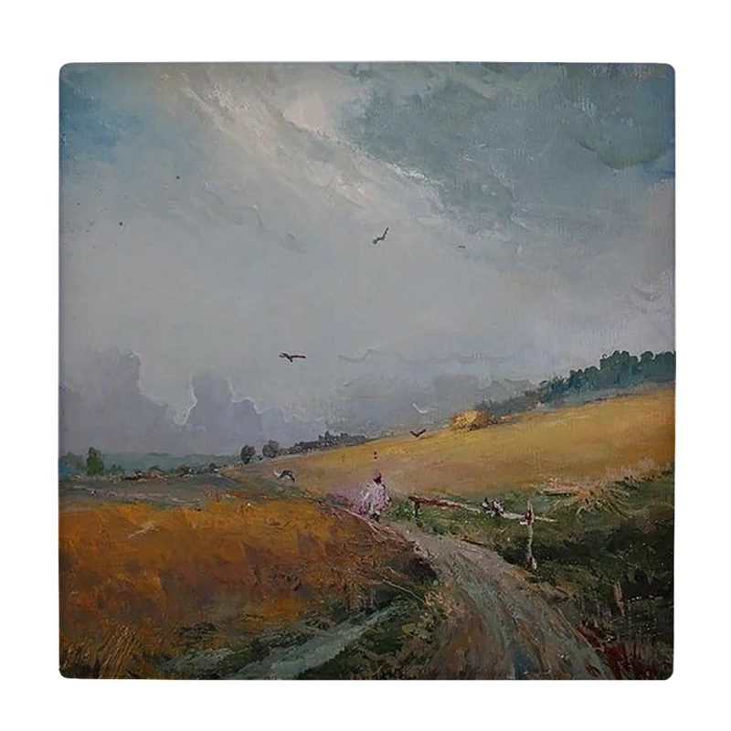  زیر لیوانی  طرح نقاشی منظره روستایی کد    5978729_4815