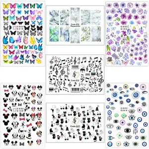 برچسب لنز ناخن مدل E.3 مجموعه 7 عددی