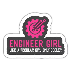 استیکر لپ تاپ و موبایل گوفی طرح دختر مهندس مدل Engineer Girl 1