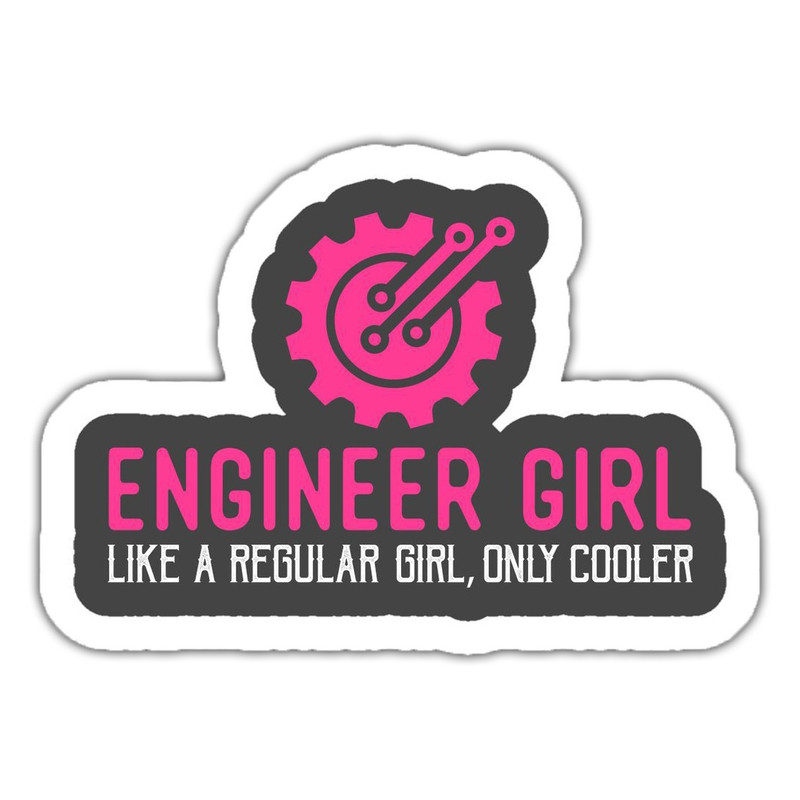 استیکر لپ تاپ و موبایل گوفی طرح دختر مهندس مدل Engineer Girl 1