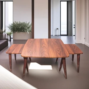 میز پذیرایی مربعی مدل مینیمال کد 22 مجموعه سه عددی