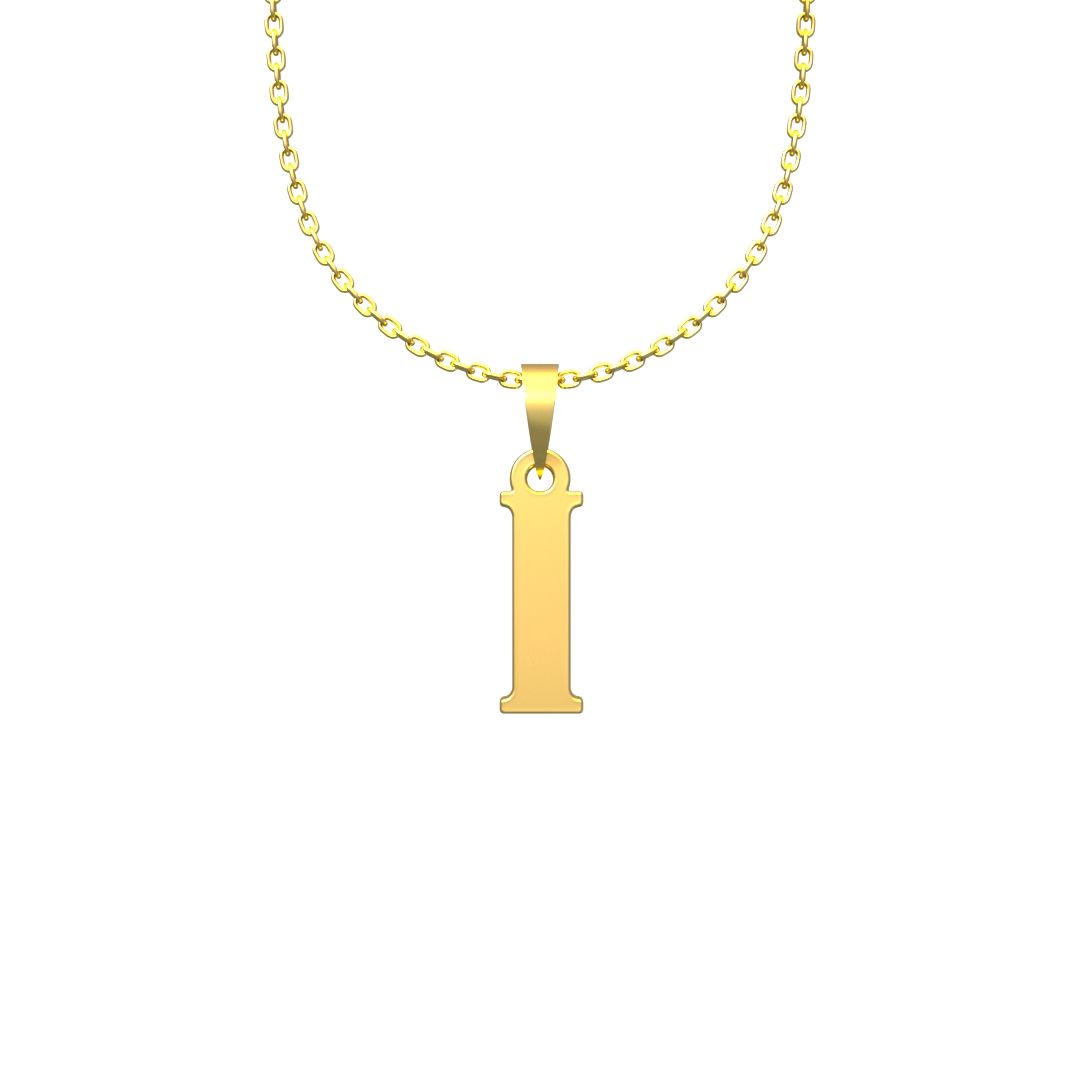 گردنبند طلا 18 عیار زنانه مدوپد مدل حرف I کد H3-1-1555 -  - 5