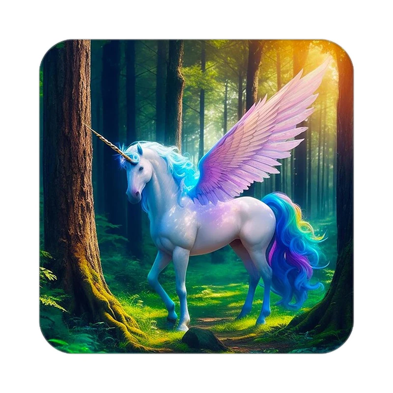 زیر لیوانی کاکتی طرح اسب تک شاخ و یونیکورن مدل mp29343