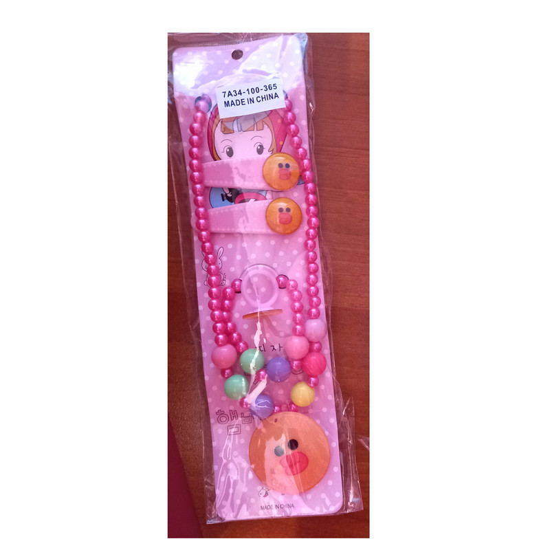 نیم ست دخترانه مدل لبخند 01 به همراه گیره مو