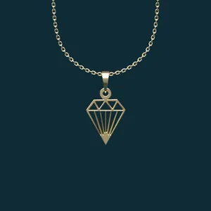 گردنبند طلا 18 عیار زنانه مدوپد مدل الماس کد BB2-1-1005