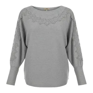 بلوز آستین بلند یقه گرد زنانه مدل 7163