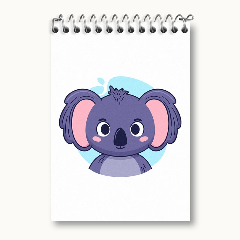 دفتر یادداشت 50 برگ خندالو مدل فیل حیوانات بامزه کد 37160