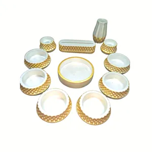 مجموعه ظروف هفت سین 11 عددی مدل شیاردار کد 001