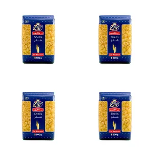ماکارونی شلز زر ماکارون - 500 گرم بسته 4 عددی