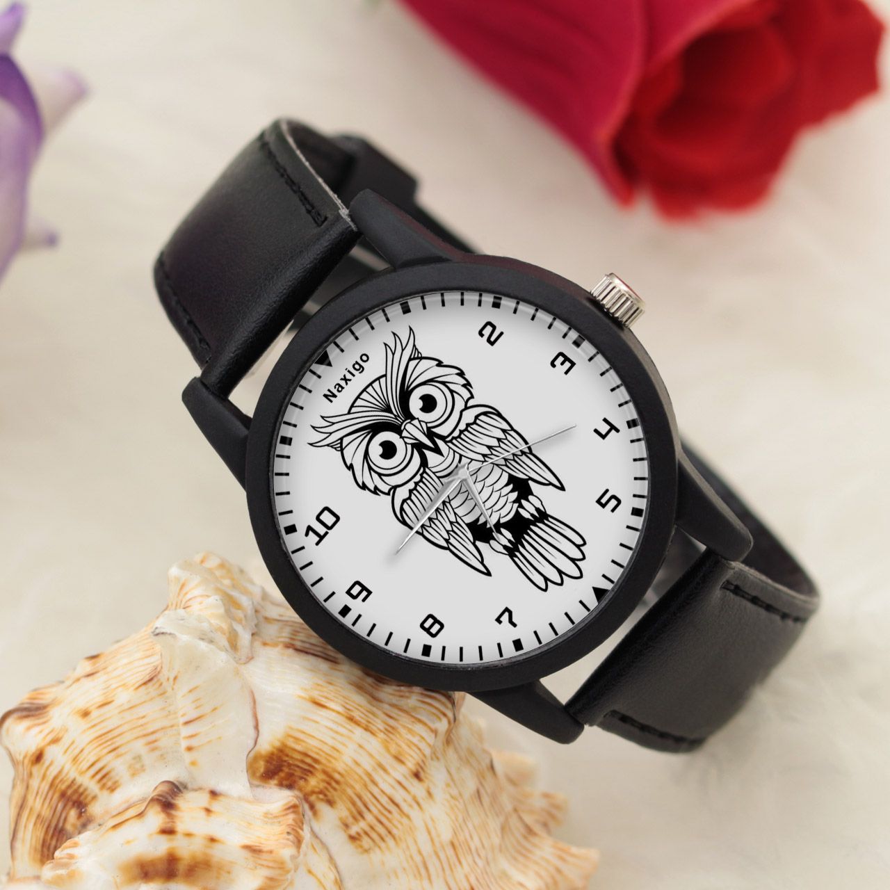 ساعت مچی عقربه ای ناکسیگو طرح جغد کد LF4251 -  - 3