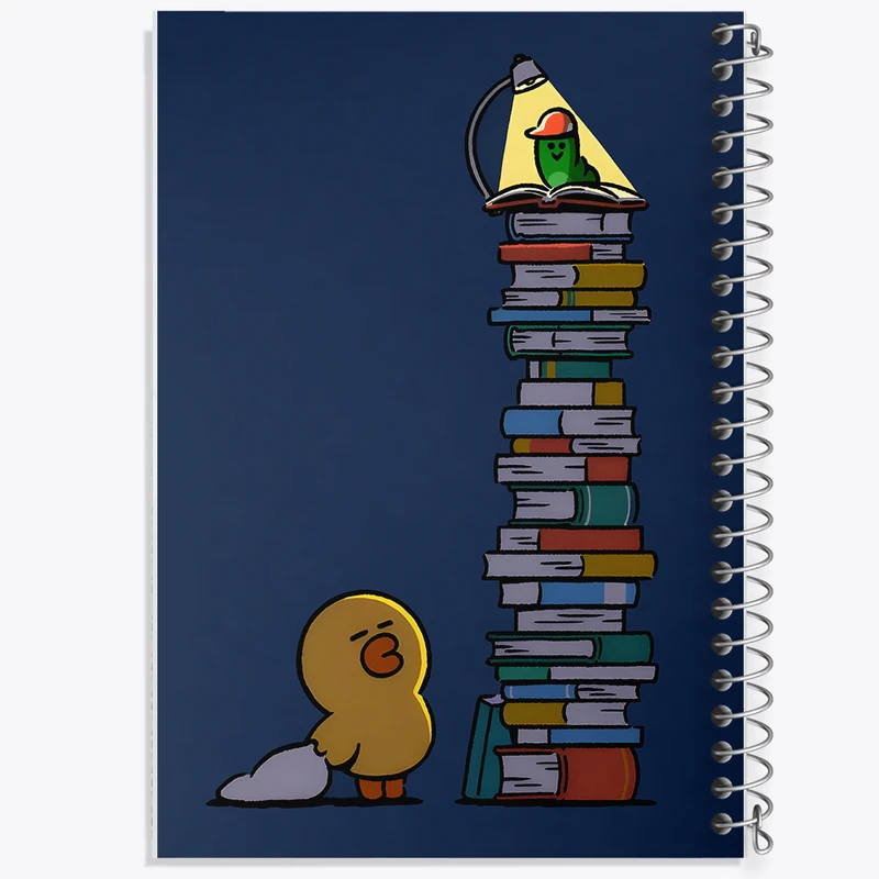 دفتر مشق 100 برگ خندالو طرح جوجه و کرم کتاب کد N5271