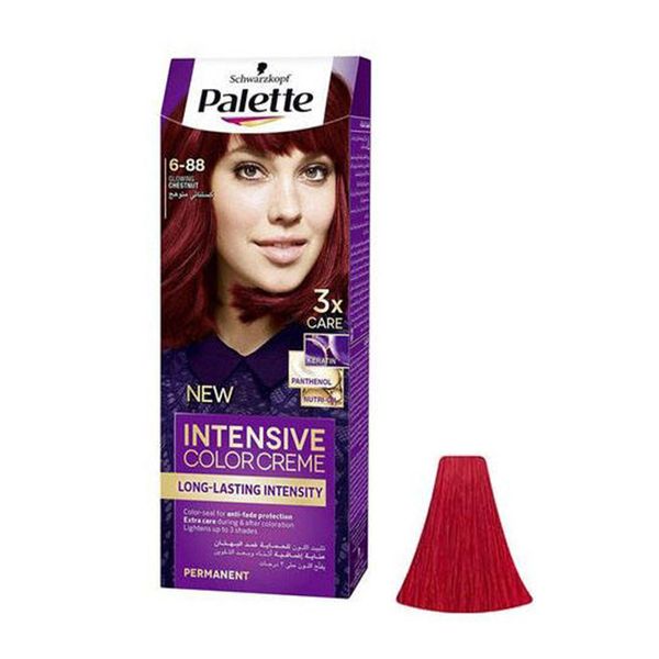 کیت رنگ مو پلت سری Intensive شماره 88-6 حجم 50 میلی لیتر رنگ قرمز یاقوتی