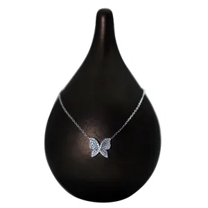 گردنبند نقره زنانه طرح پروانه مدل s15