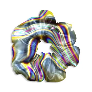 کش مو زنانه مدل اسکرانچی طرح هولوگرامی