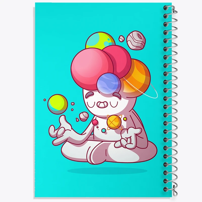 دفتر ژورنال نویسی 50 برگ خندالو مدل نقطه ای طرح سیاره ها کد F1963