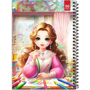 دفتر نقاشی 50 برگ انتشارات بله طرح دختر طراح کد A4-L163