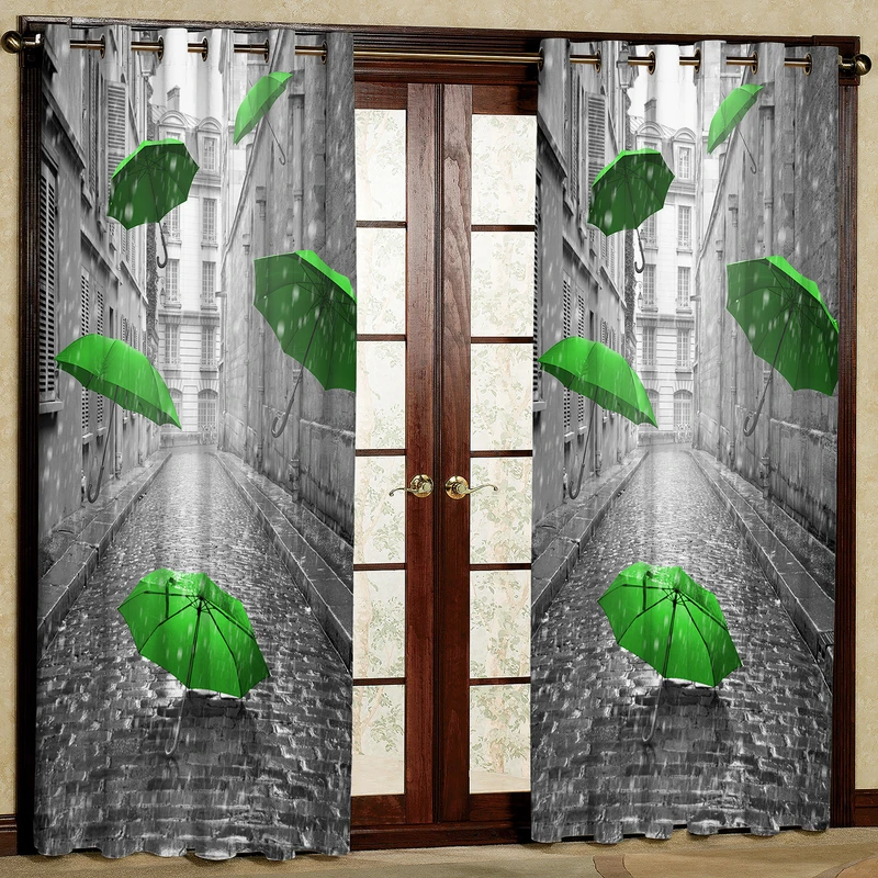 پرده مدل چتر مخمل پانچی کد 376 سایز 140x280 سانتی متر